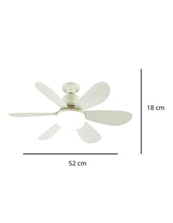 Foto 3 | Ventilador Iluminación Luz Vic 6 Aspas Blancas