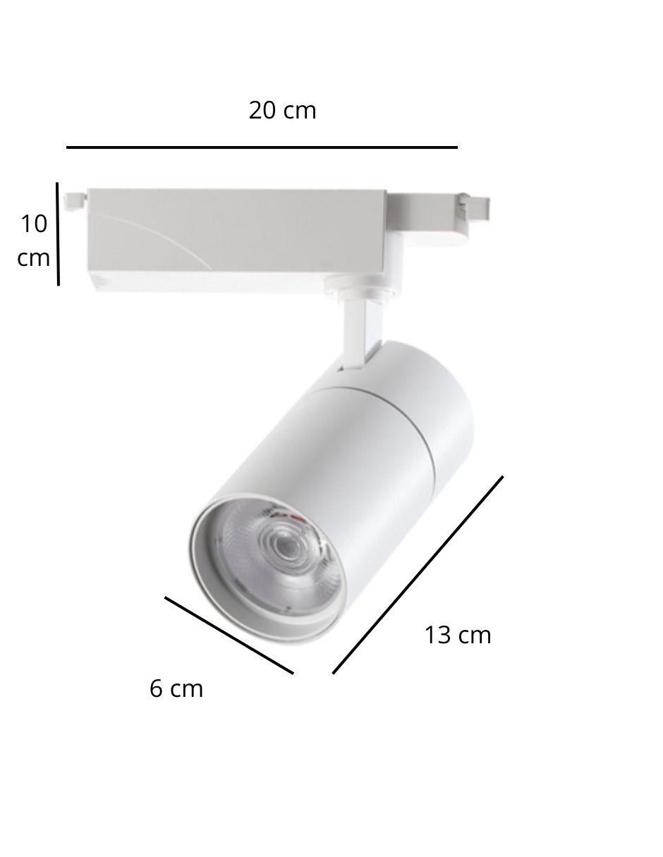 Foto 4 pulgar | Luminario para Riel 20 W Blanco