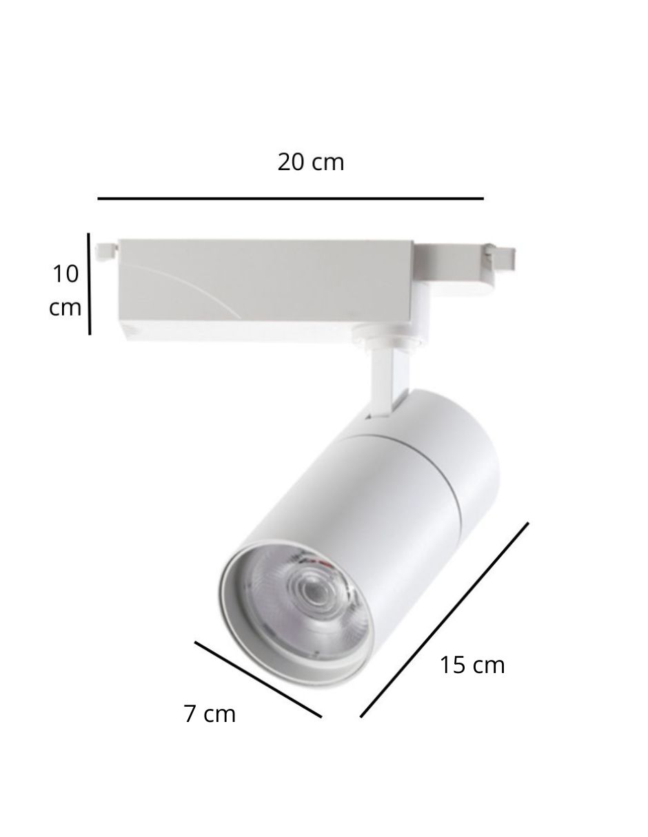 Foto 4 pulgar | Luminario para Riel 30 w Blanco