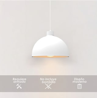 Foto 3 | Lámpara de Techo Colgante Ilios Innova Blanca Decorativo Estilo Nórdico Retro Fabricada en Hierro