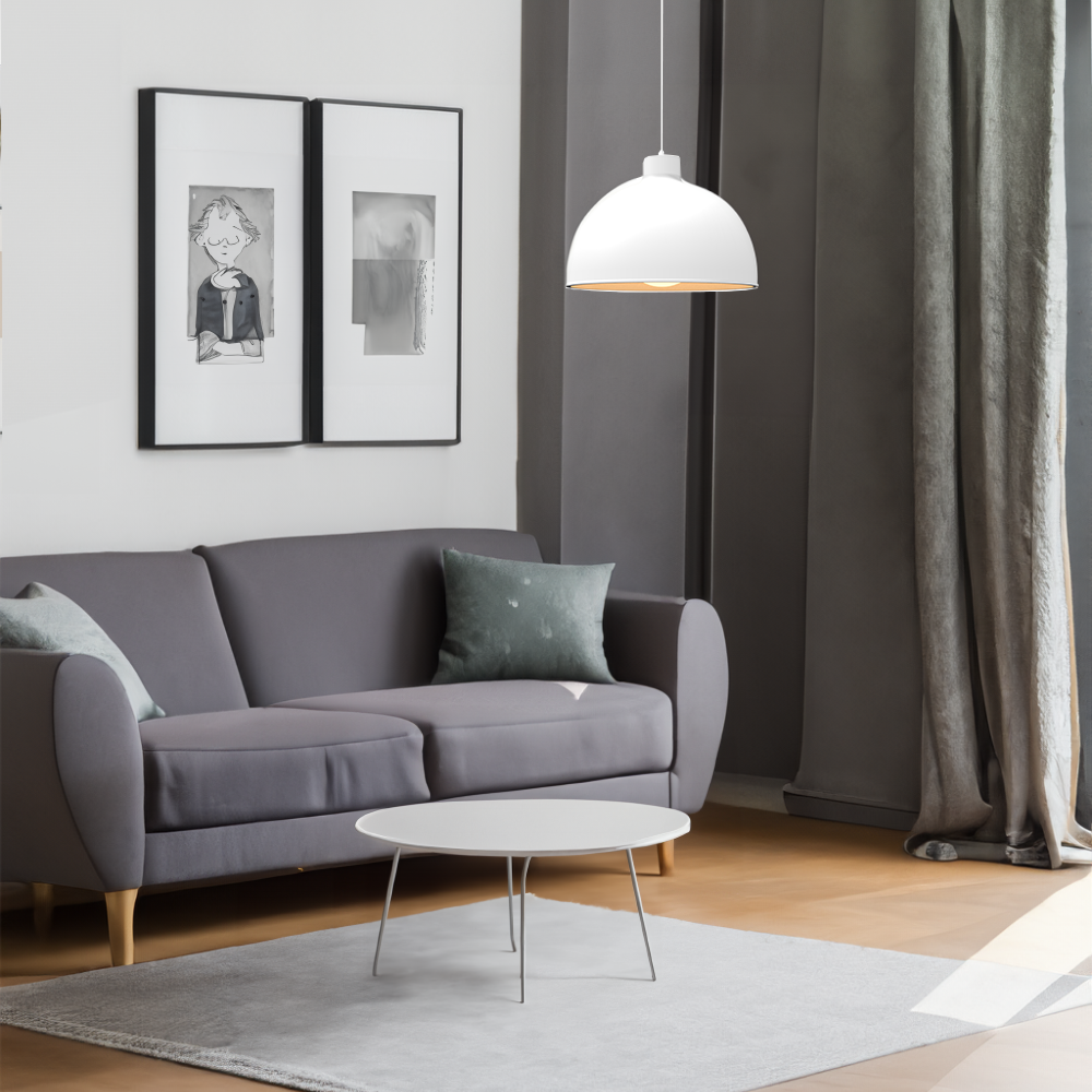 Foto 6 pulgar | Lámpara de Techo Colgante Ilios Innova Blanca Decorativo Estilo Nórdico Retro Fabricada en Hierro