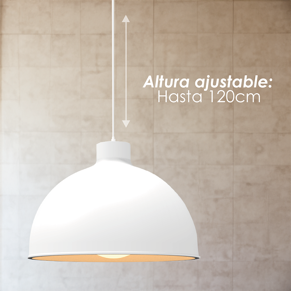 Foto 9 pulgar | Lámpara de Techo Colgante Ilios Innova Blanca Decorativo Estilo Nórdico Retro Fabricada en Hierro