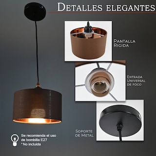 Foto 2 | Lámpara Colgante Iluminación Luz Vic Deydin Café