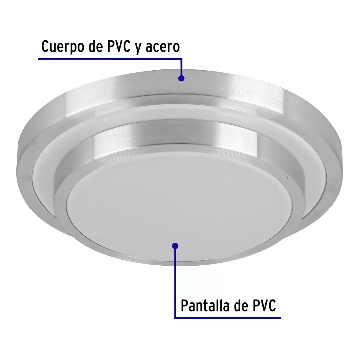 Foto 3 pulgar | Luminario Plafón Metálico De Led 18w 1100lm Eo Safe Imports Esi-17856 Plata