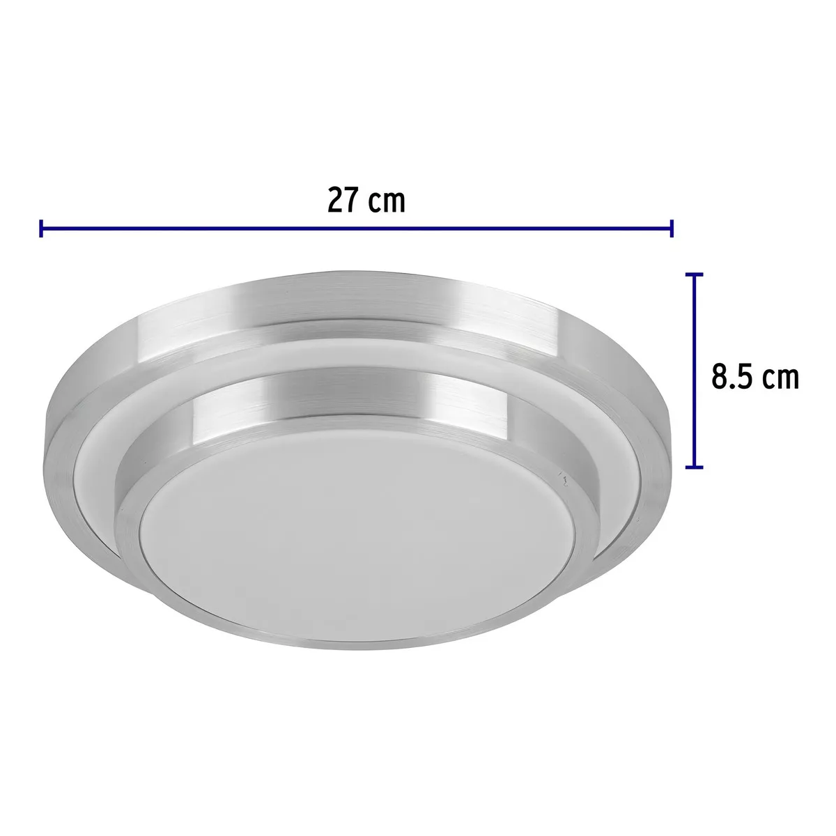 Foto 4 pulgar | Luminario Plafón Metálico De Led 18w 1100lm Eo Safe Imports Esi-17856 Plata