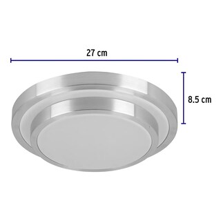 Foto 3 | Luminario Plafón Metálico De Led 18w 1100lm Eo Safe Imports Esi-17856 Plata