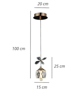 Foto 3 | Lámpara Colgante Iluminación Luz Vic 1 Luz de Cristal