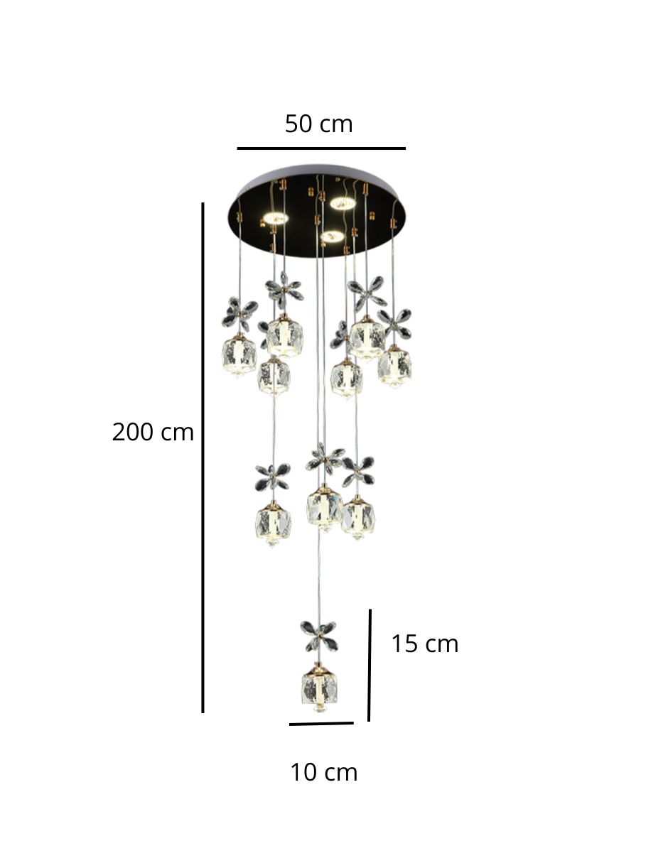 Foto 3 | Lámpara Colgante Iluminación Luz Vic de 10 Luces Led