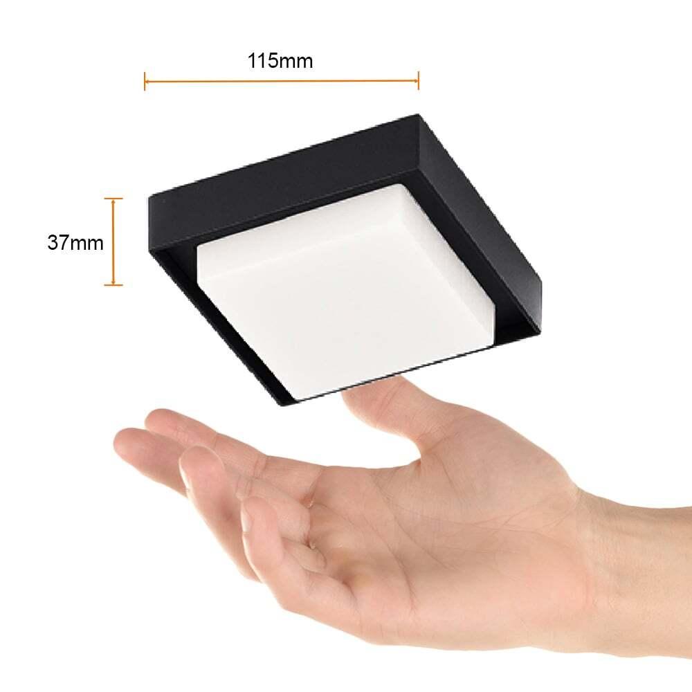 Foto 4 pulgar | Plafón LED Exterior Negro 15W 6500K Okab I Tecnolite