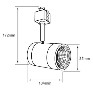 Foto 5 | Spot De Riel Led Indus I Tecnolite Dirigible De Interior 22w Luz Suave Cálida Negro
