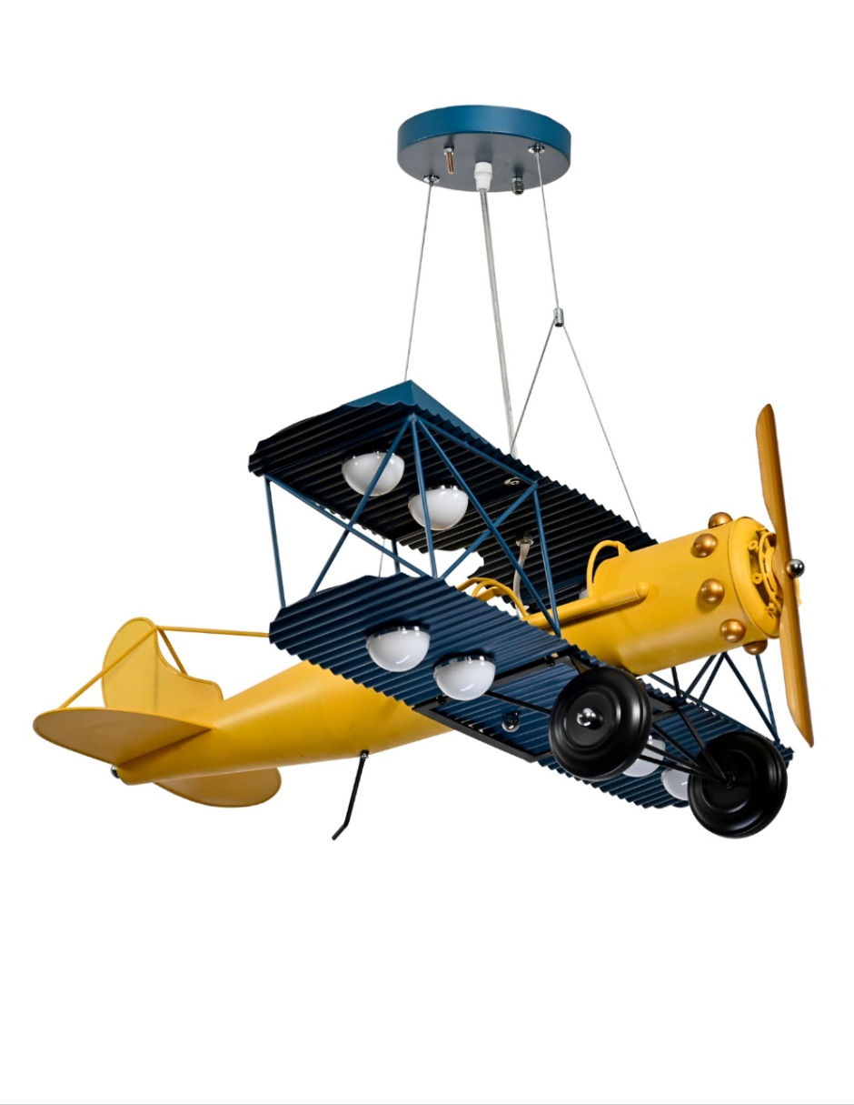 Foto 1 | Lámpara Infantil Iluminación Luz Vic Avioneta Amarilla