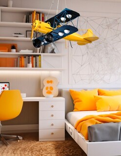 Foto 2 | Lámpara Infantil Iluminación Luz Vic Avioneta Amarilla