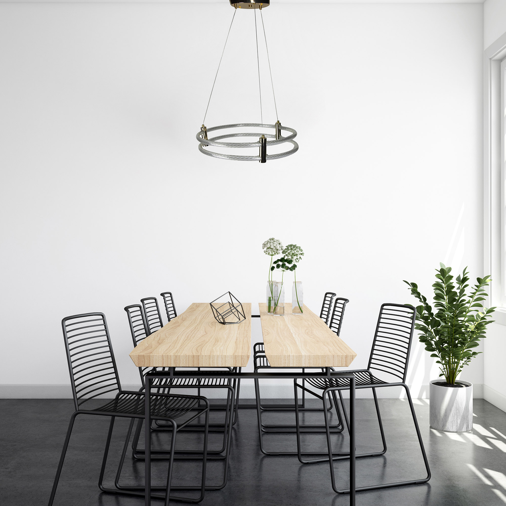 Foto 5 | Lámpara De Techo Colgante Led 3 Niveles Brillo Cosmos Halo