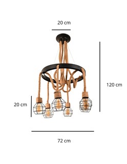 Foto 3 | Lampara Colgante Daniel 6 Luces