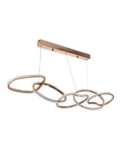 Foto 1 | Candil 5 Aros Palm Oro Rosado