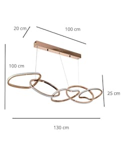 Foto 3 | Candil 5 Aros Palm Oro Rosado