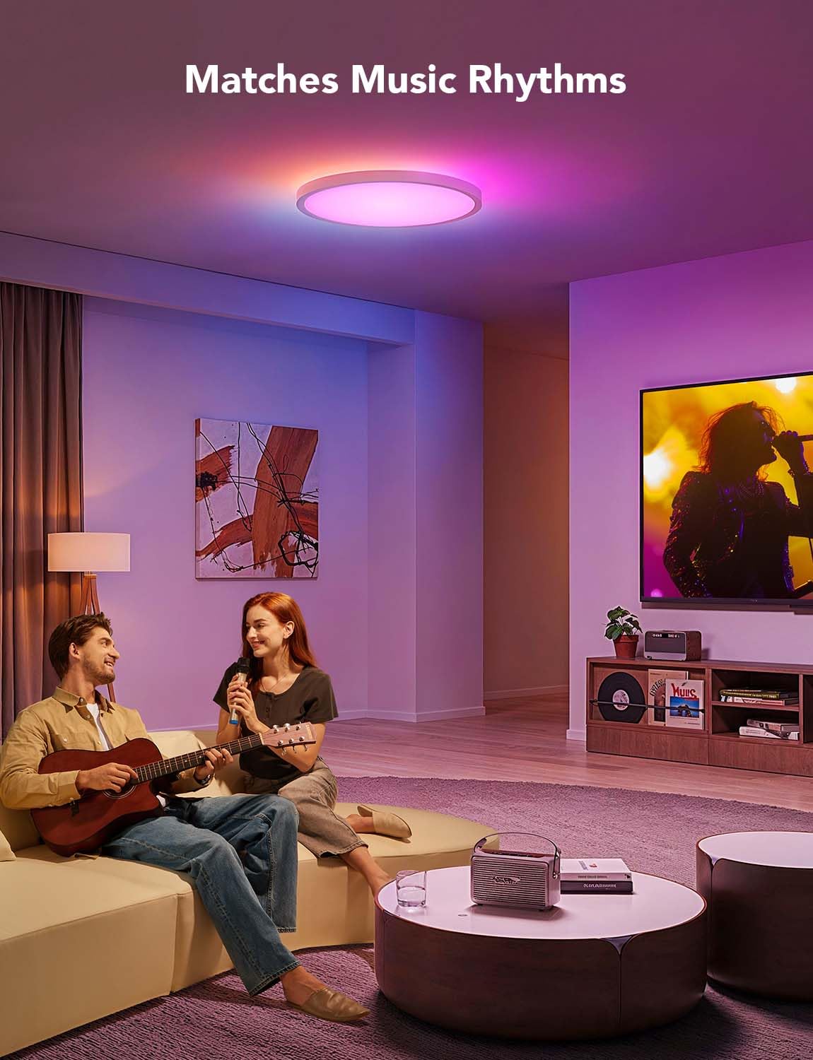 Foto 5 | Lámpara De Techo Govee Smart Rgbic Led 2400 Lm, 12 Pulgadas, Paquete De 2 - Venta Internacional.