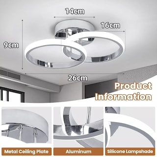 Foto 2 | Lámpara De Techo Decorativa Moderna Eo Safe Imports Esi-18441 Blanco