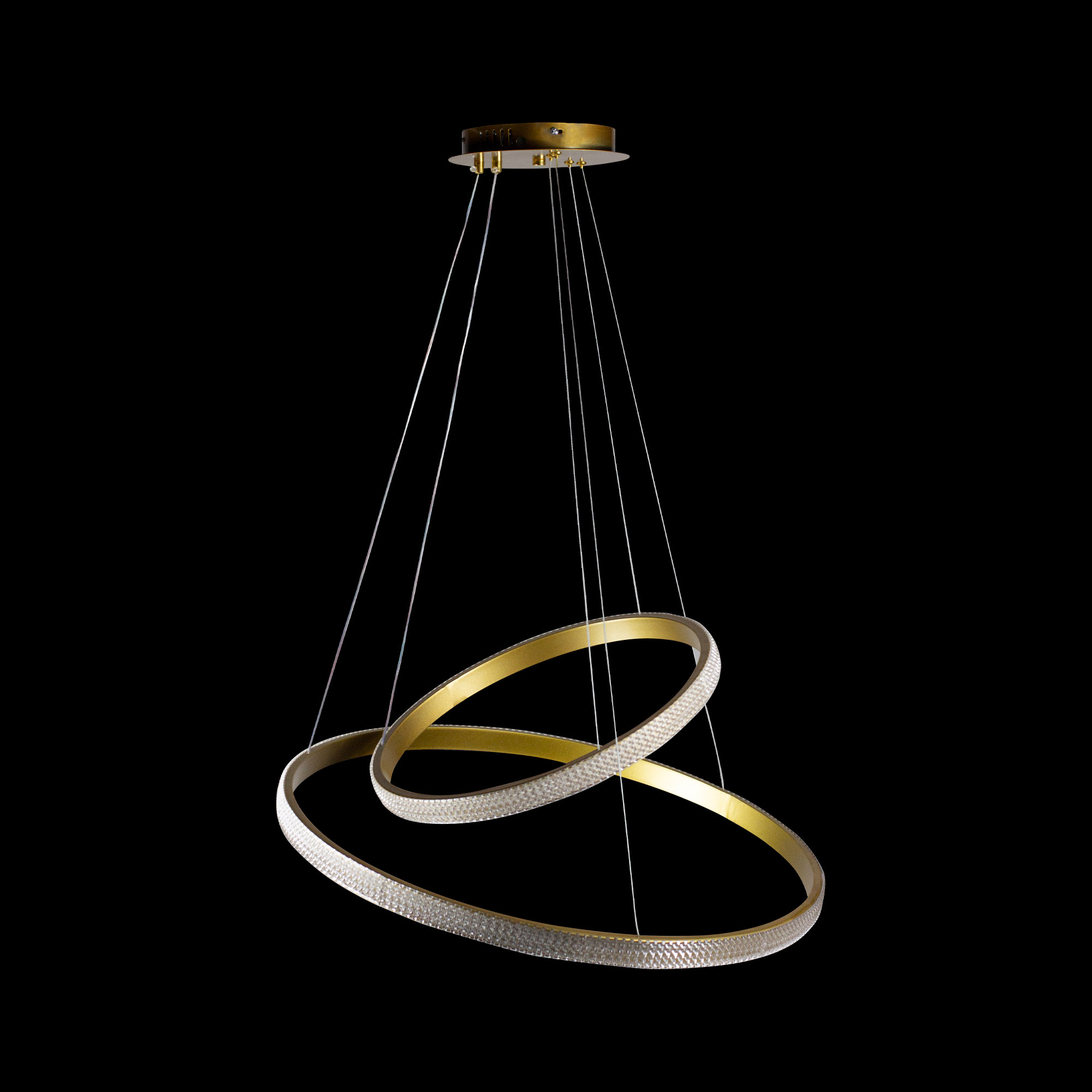 Foto 3 | Lámpara De Techo Led 3 Niveles Cosmos Doble Anillo-diamante