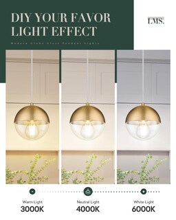Foto 7 | Lámpara Colgante Lms Modern De 15 Cm En Oro Cepillado Con Cristal Transparente - Venta Internacional.