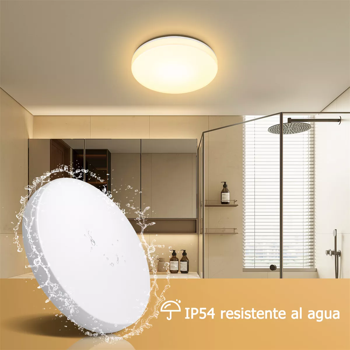 Foto 2 | Lampara De Techo Sobreponer Led 18w Luminaria Plafon Blanca