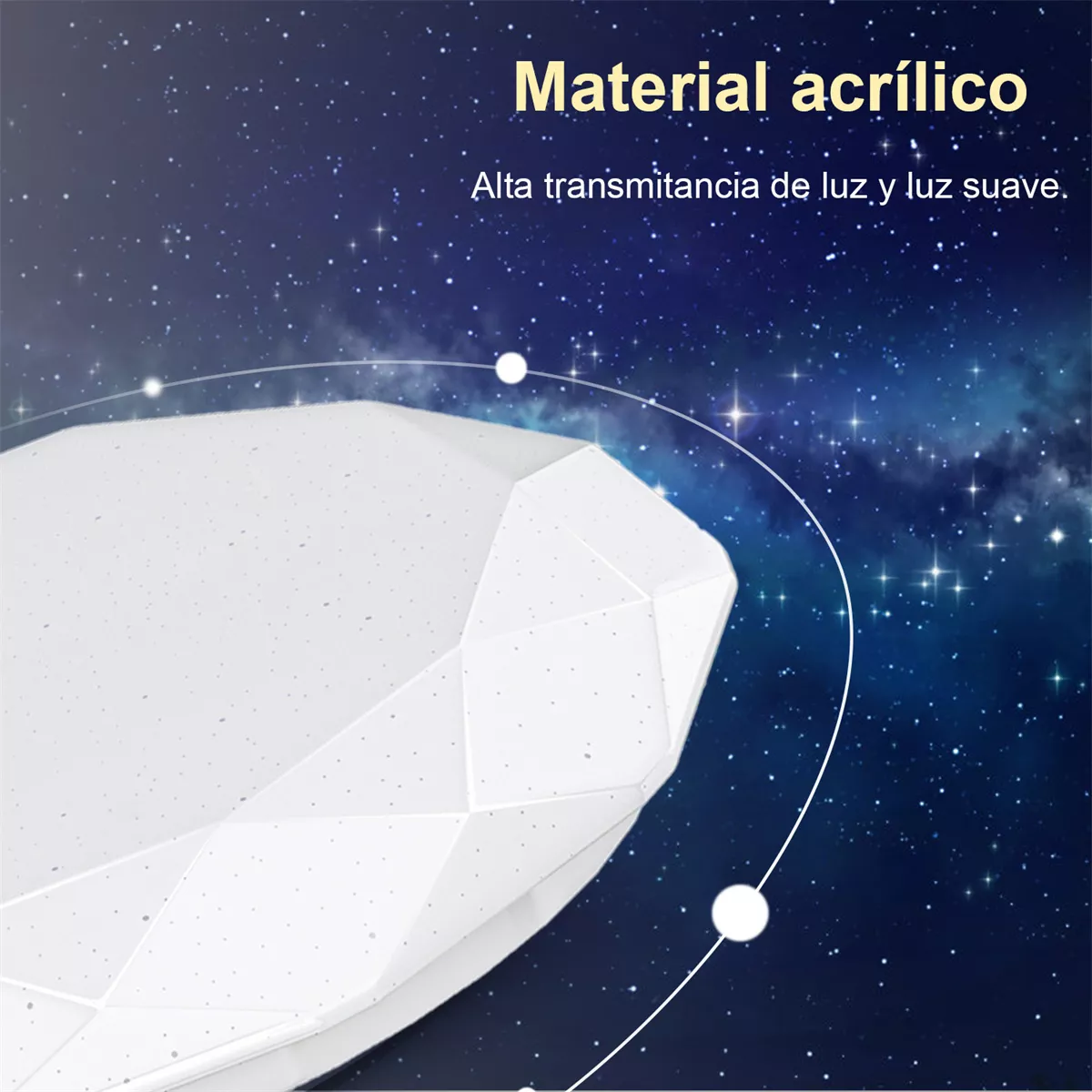 Foto 6 | Lampara De Techo Sobreponer Led 24w Luminaria Plafon Blanca Estructura Blanco
