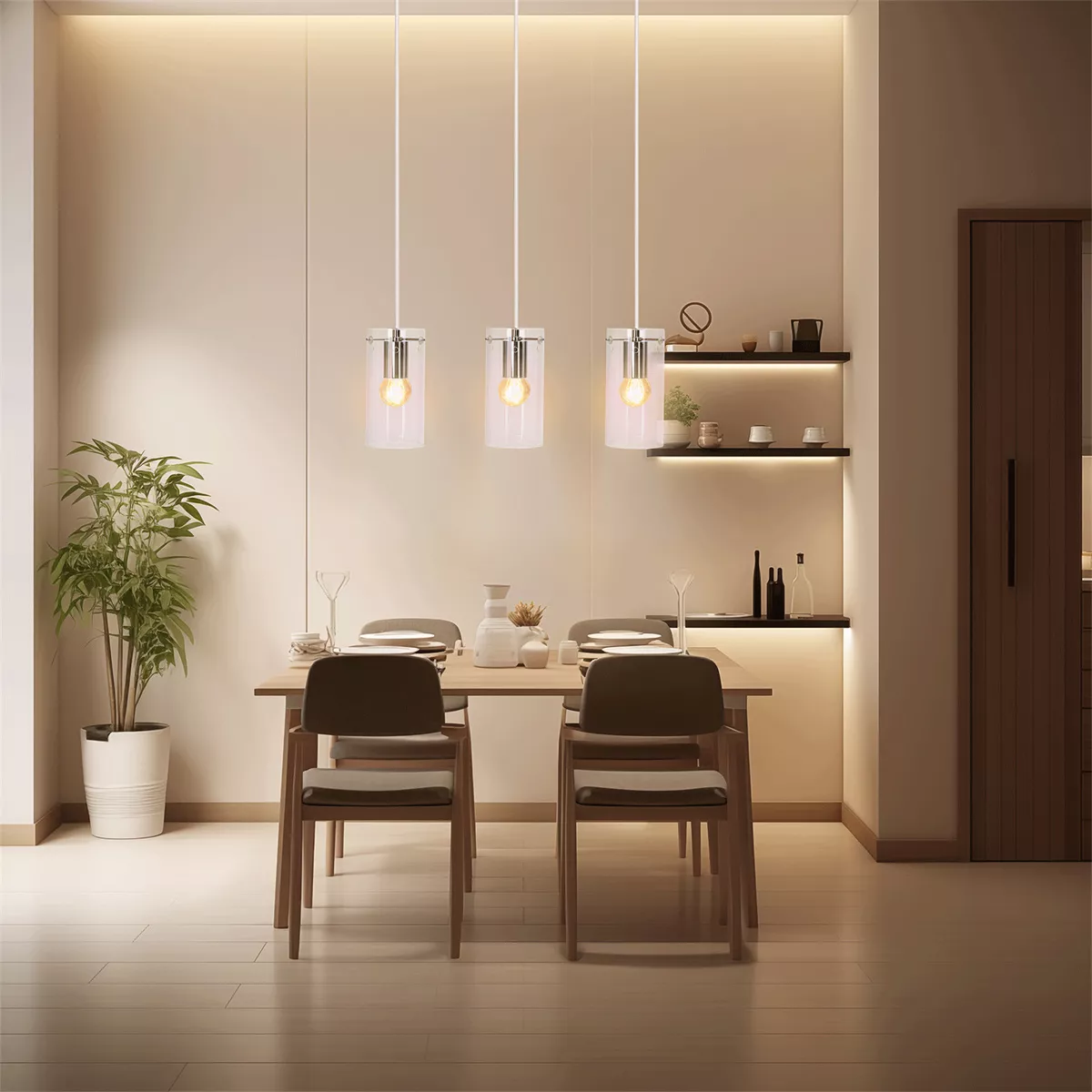 Foto 3 pulgar | Lámpara Colgante Techo Moderna Decorativas 3 Piezas E27