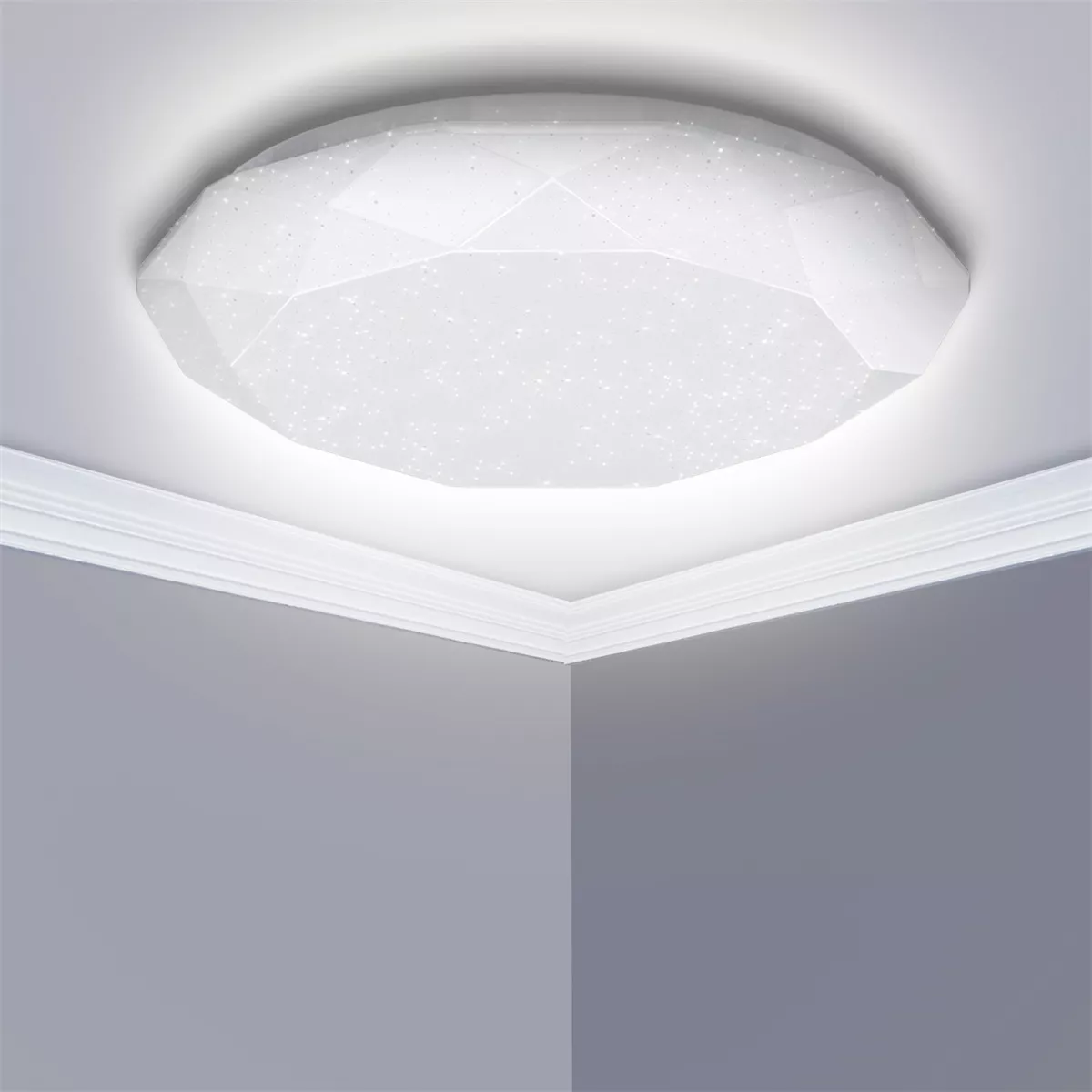 Foto 2 pulgar | Lampara De Techo Sobreponer Led 18w Luminaria Plafon Estructura Blanco