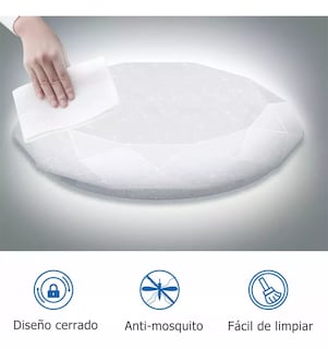 Foto 4 | Lampara De Techo Sobreponer Led 18w Luminaria Plafon Estructura Blanco