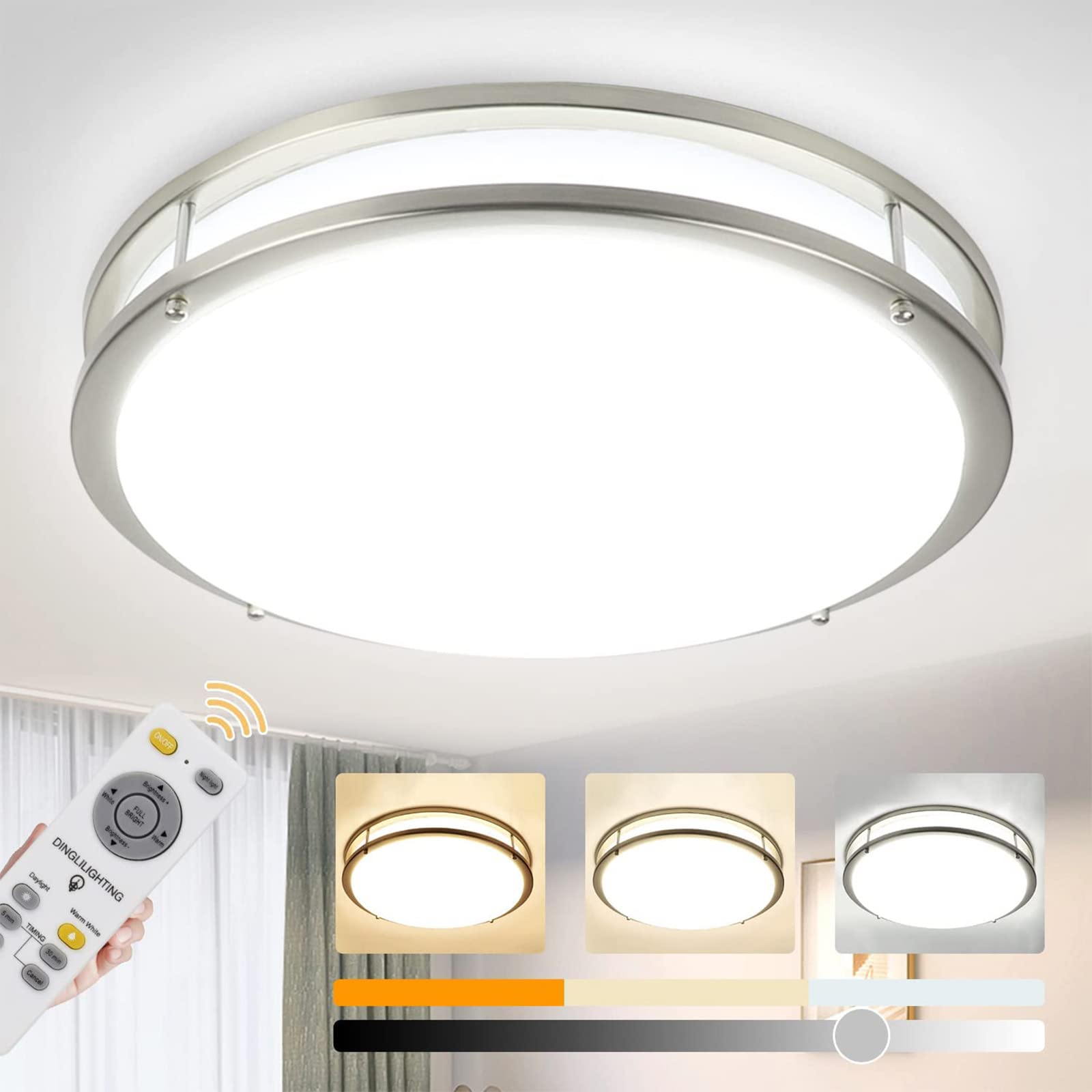 Foto 2 pulgar | Lámpara De Techo Dinglilighting 48 W Regulable 17.6 Pulgadas - Venta Internacional.