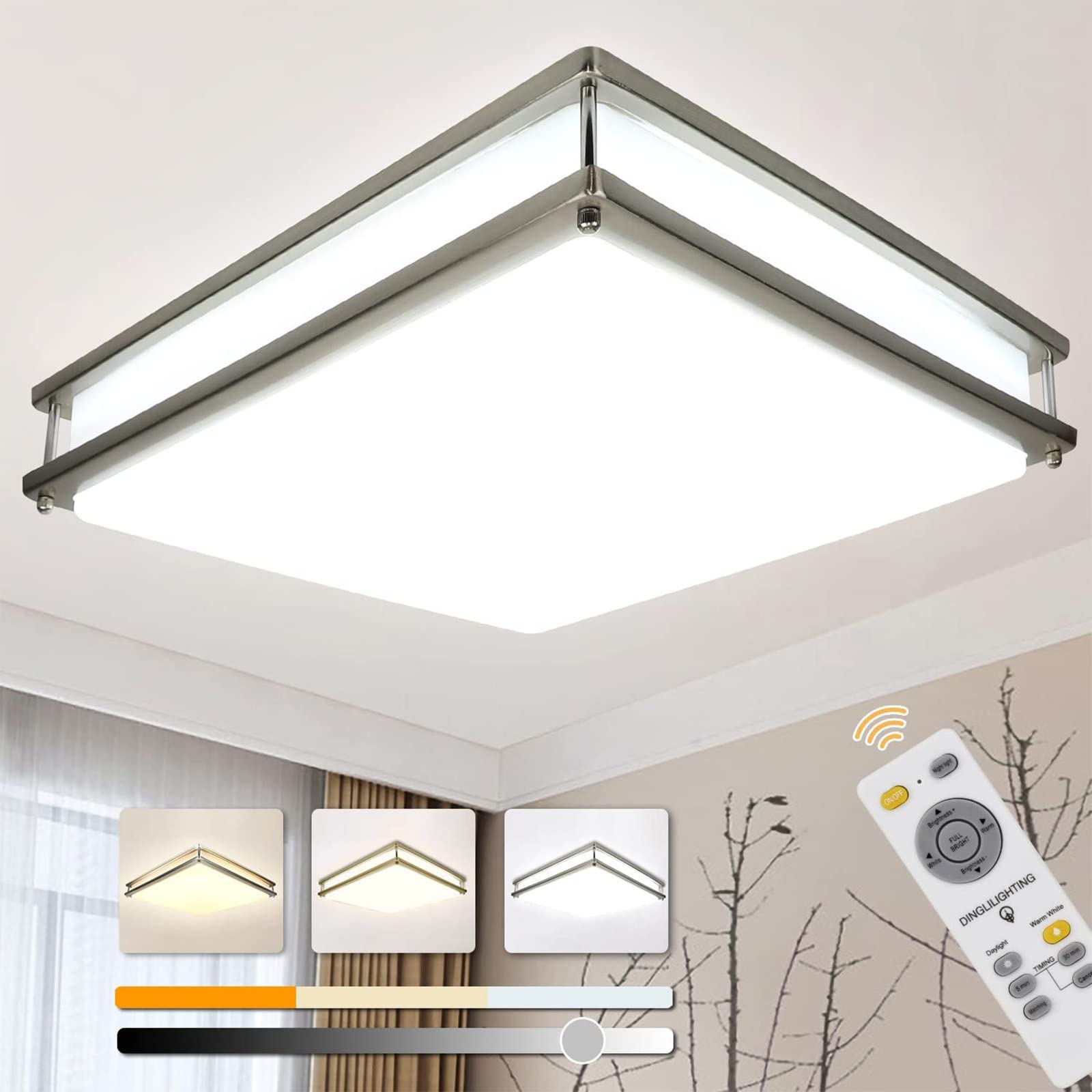 Foto 2 pulgar | Lámpara De Techo Dinglighting Dllt 48 W Led Regulable 45 Cm - Venta Internacional.