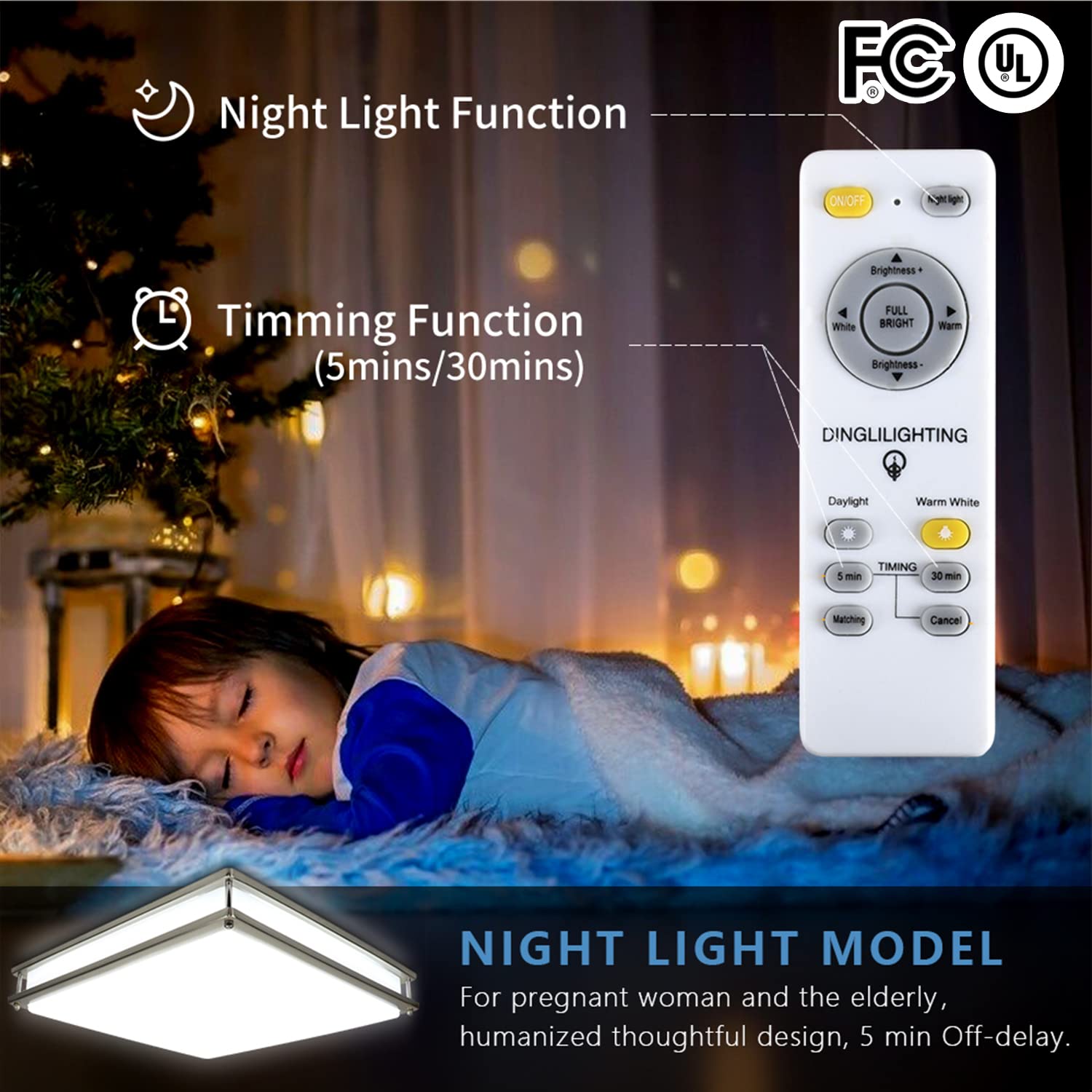Foto 6 pulgar | Lámpara De Techo Dinglighting Dllt 48 W Led Regulable 45 Cm - Venta Internacional.