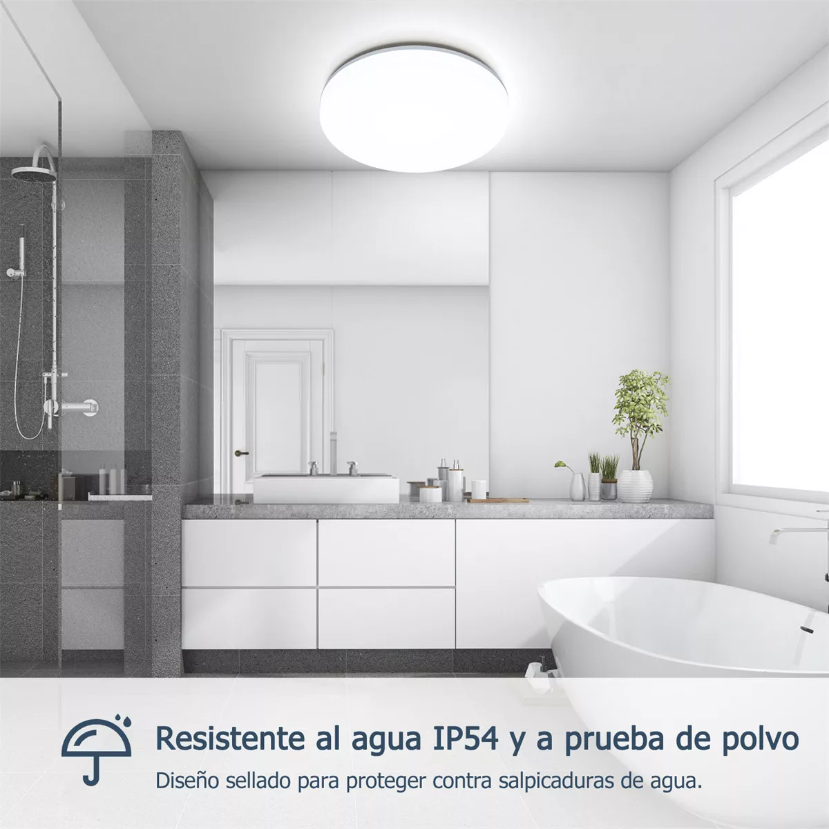 Foto 4 pulgar | Lampara De Techo Sobreponer Led 24w Luminaria Plafon Blanca