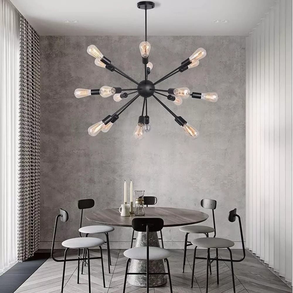 Foto 7 | Lámpara De Techo Moderna De 8 Luces E27 Para Colgantes De Dormitorio - Venta Internacional.