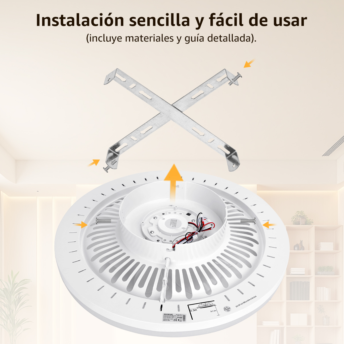 Foto 8 pulgar | Ventilador De Techo Con Control Remoto Lámpara Led 19.7''40w