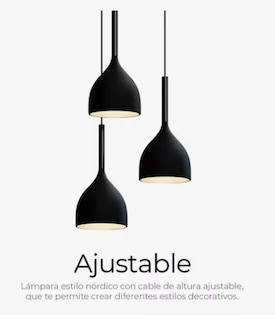 Foto 2 | Lámpara Xtellar Colgante Moderna Candelabro 3 Cabezas Altura Ajustable
