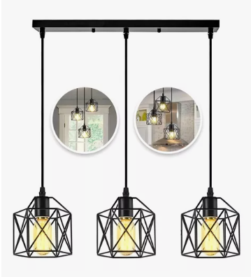 Lampara Xtellar De Techo Decorativa Vintage Candelabro De 3 Cabezas