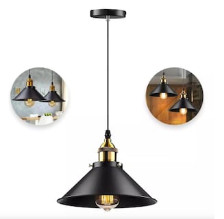Foto 4 | Lámpara Colgante De Techo Xtellar Vintage Metal Ajustable Negro