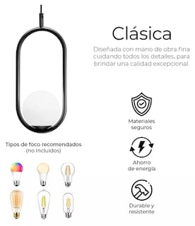 Foto 5 | Lámpara De Techo Xtellar Globo Chip Negro