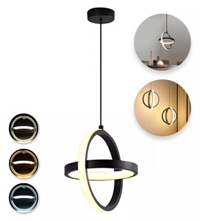 Foto 2 | Lámpara Colgante Xtellar Candil Circular Nórdico Led Negro