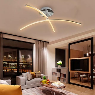 Foto 2 | Lampara De Techo Led 16w Ahorrador Luz Calida 1300 Lm Msi Color Cromo
