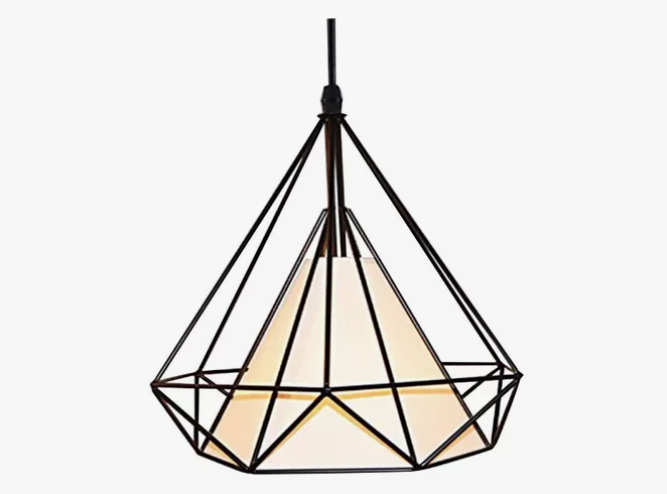 Lámpara de Techo Xtellar Colgante con Forma de Diamante Negro