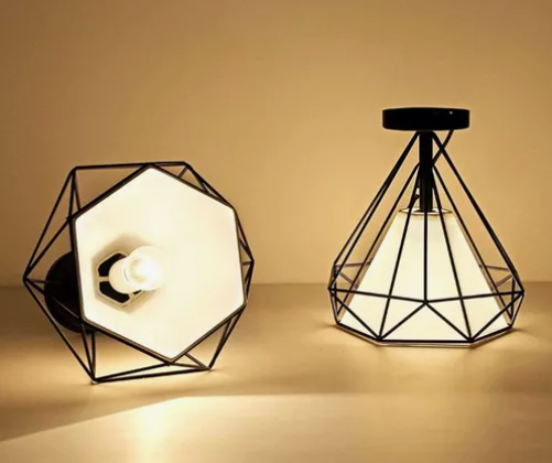 Foto 4 | Lámpara de Techo Xtellar Colgante con Forma de Diamante Negro
