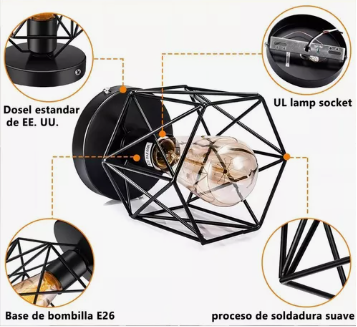 Foto 4 pulgar | 3 Lámparas Colgantes Xtellar Decoración de Techo Negro