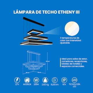 Foto 3 | Mil Luces Lampara De Techo Etheny Iii