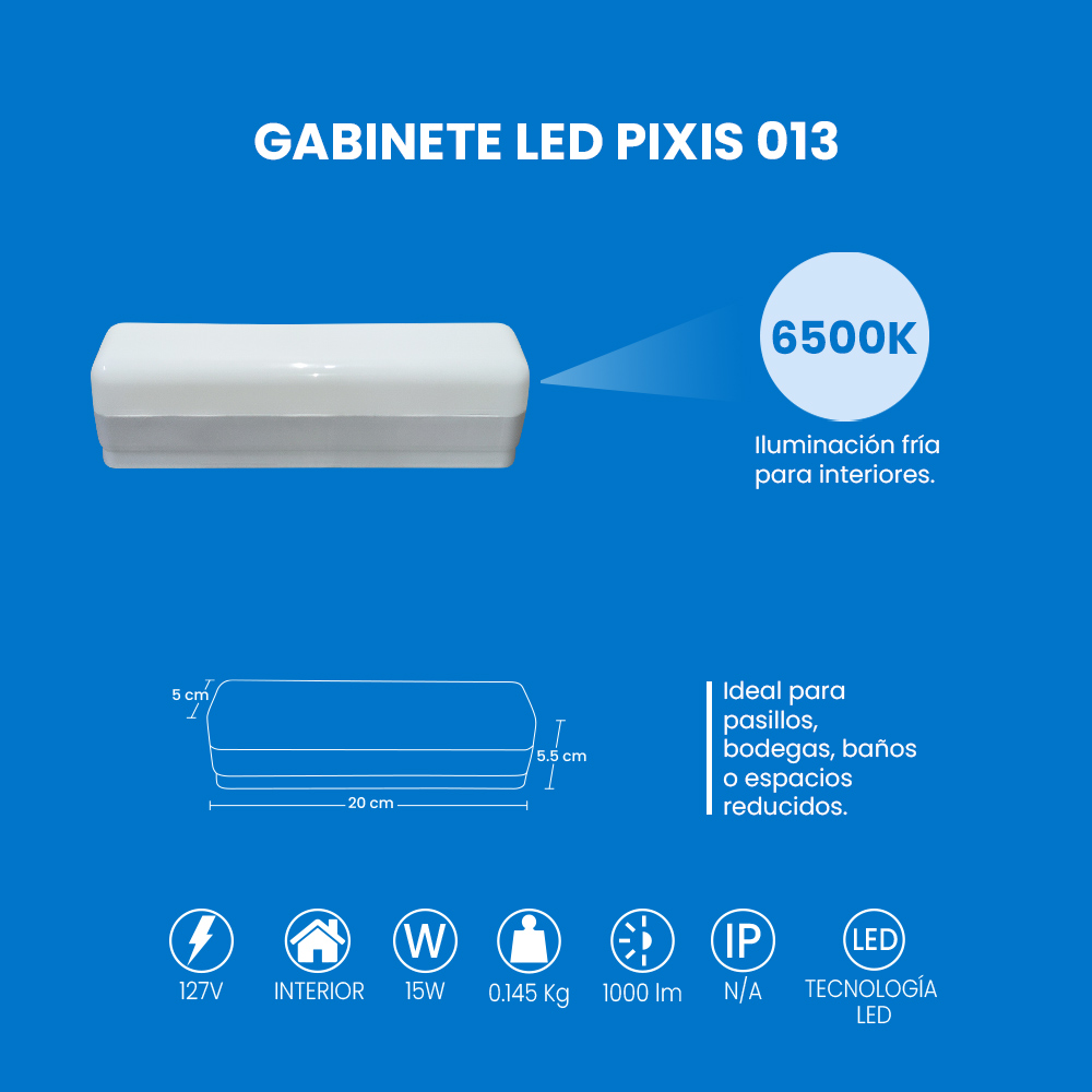 Foto 7 pulgar | Mil Luces Gabinete Led Pixis 013