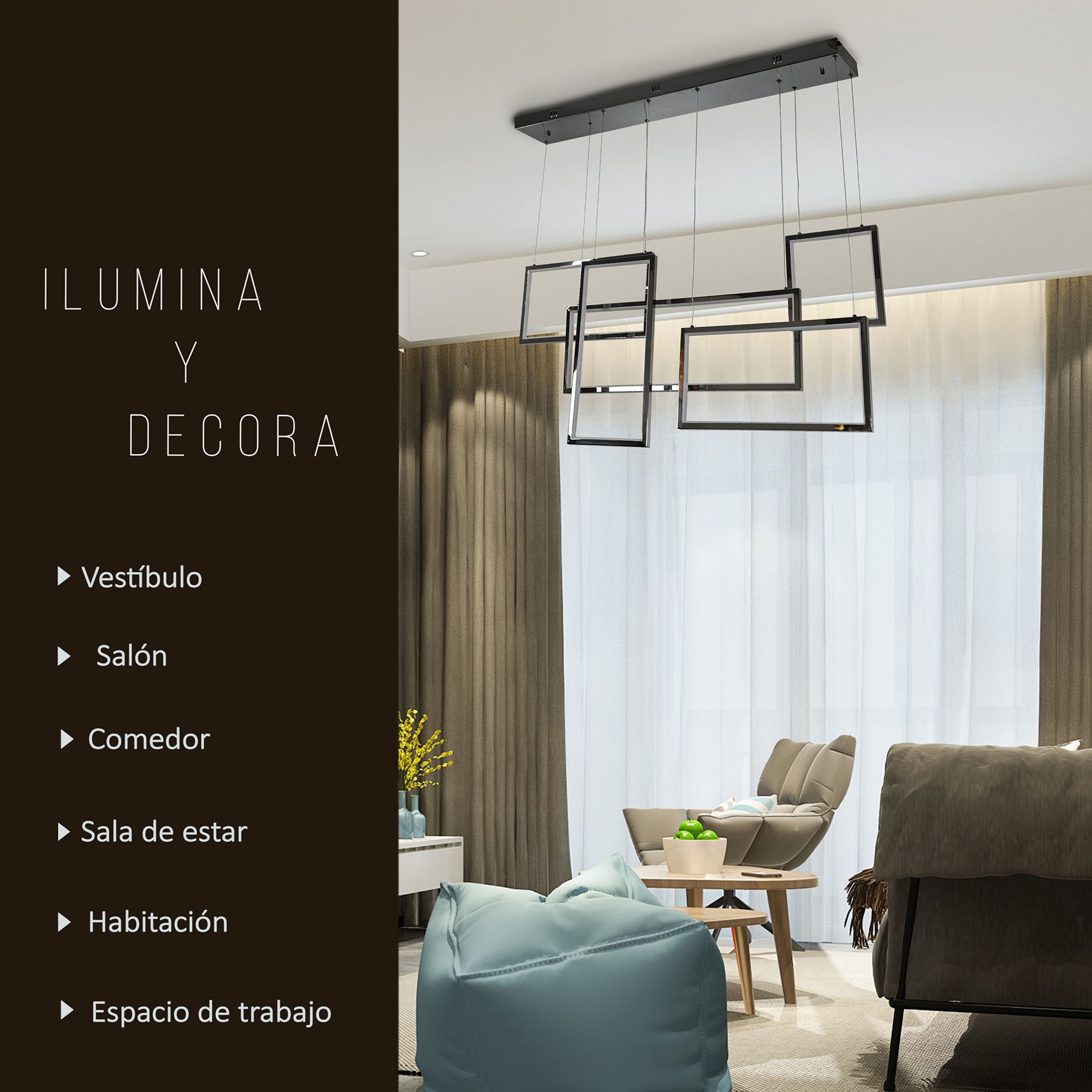 Foto 4 | Candil Demian Cromo