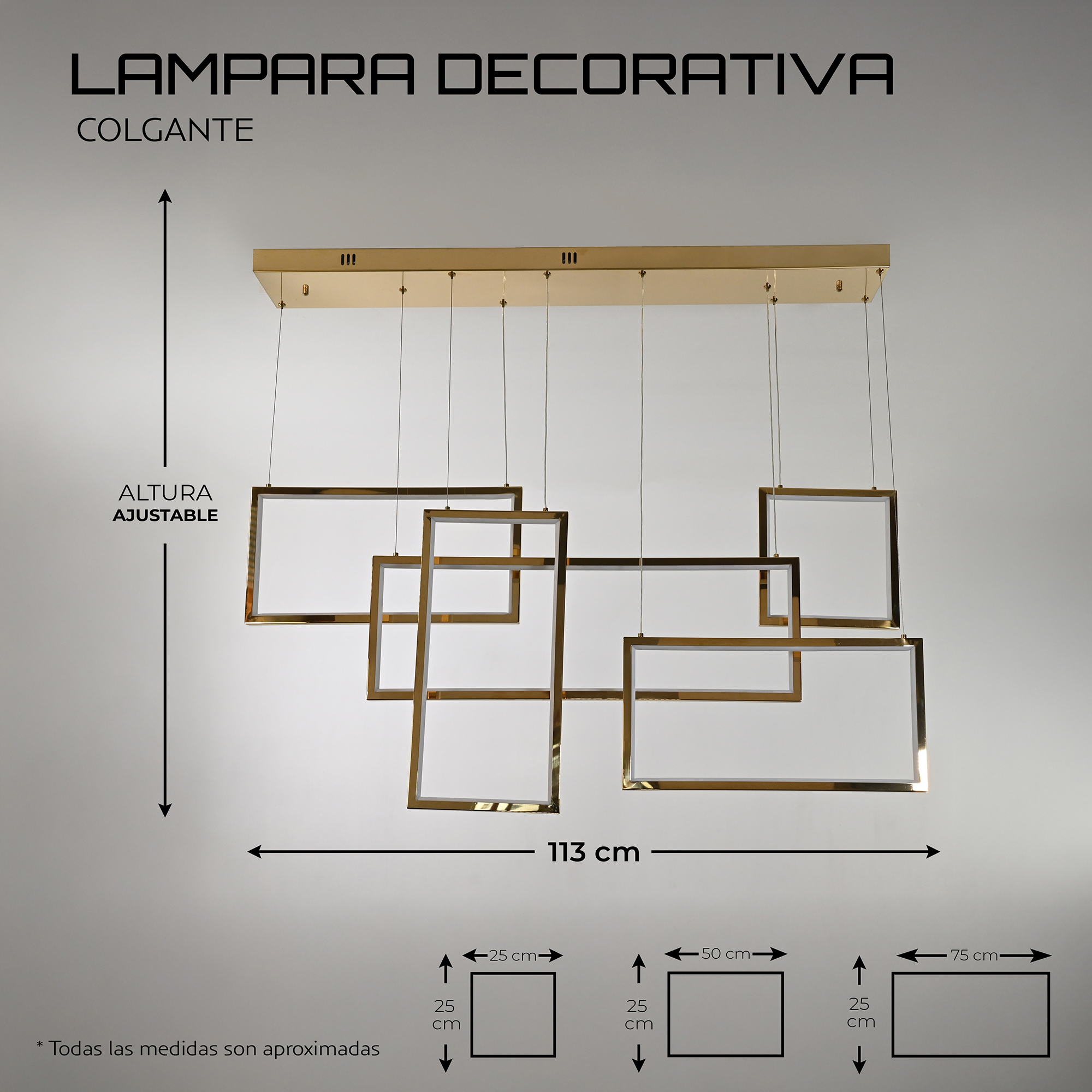 Foto 2 | Candil Demian Dorado