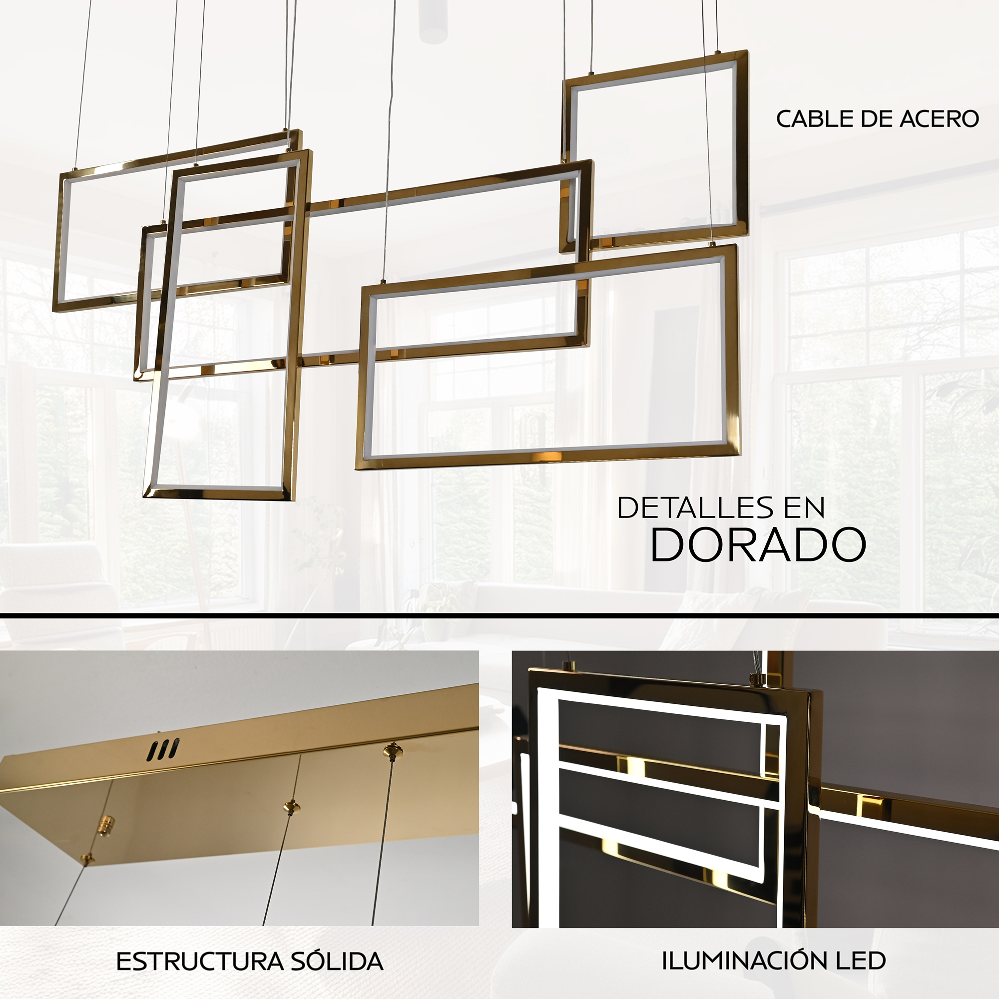 Foto 3 | Candil Demian Dorado