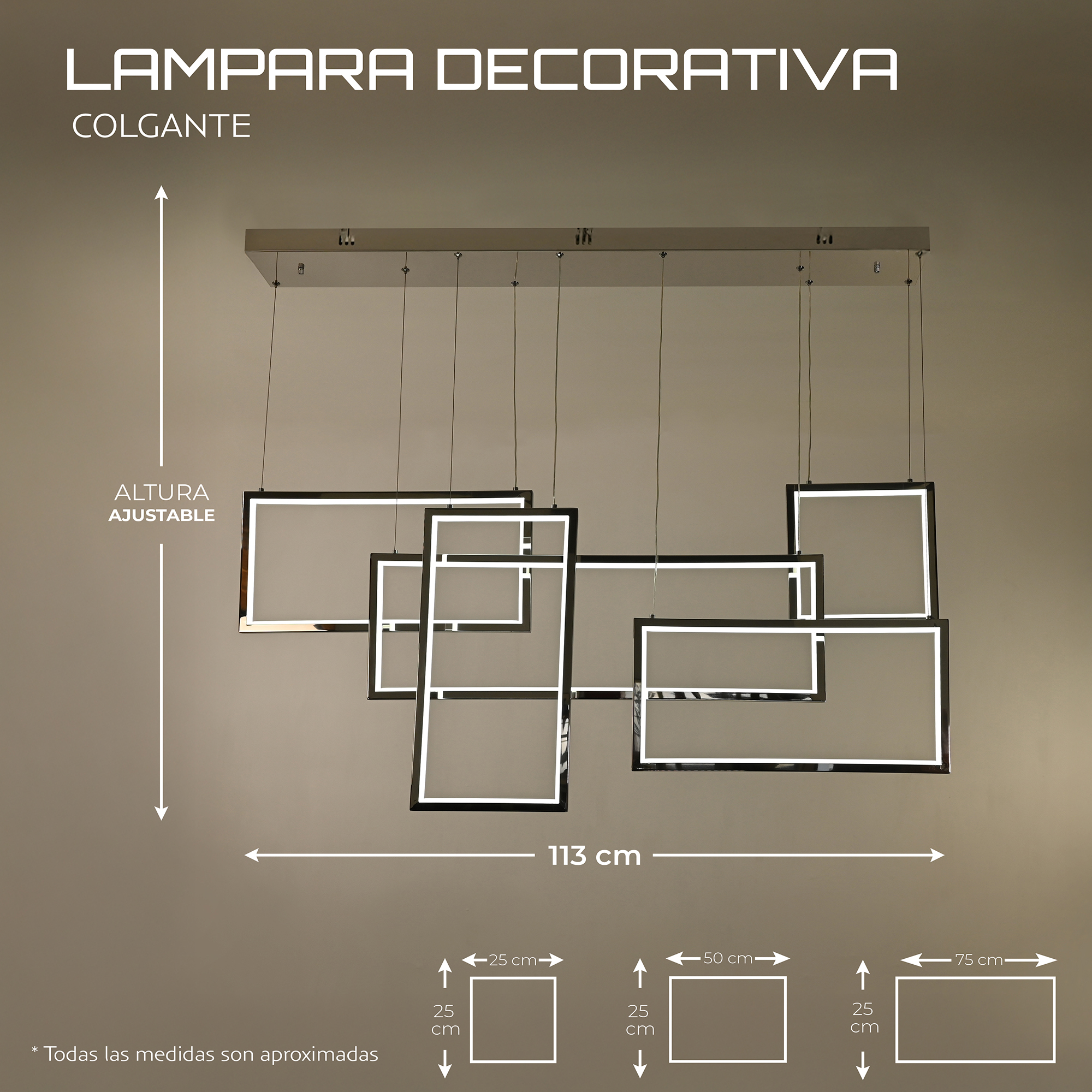 Foto 2 | Candil Demian Plateado